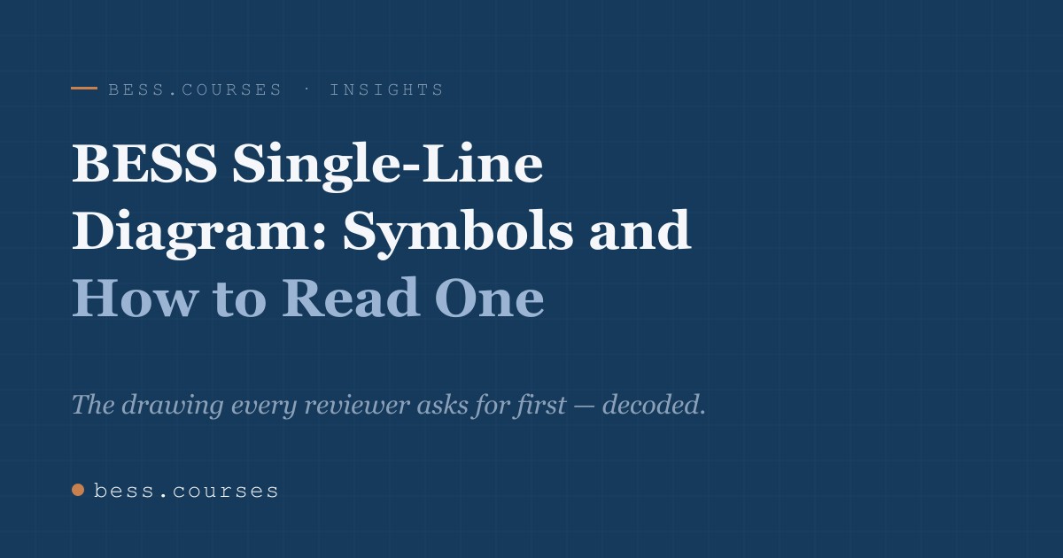 BESS Single-Line Diagram: Symbols and How to Read One